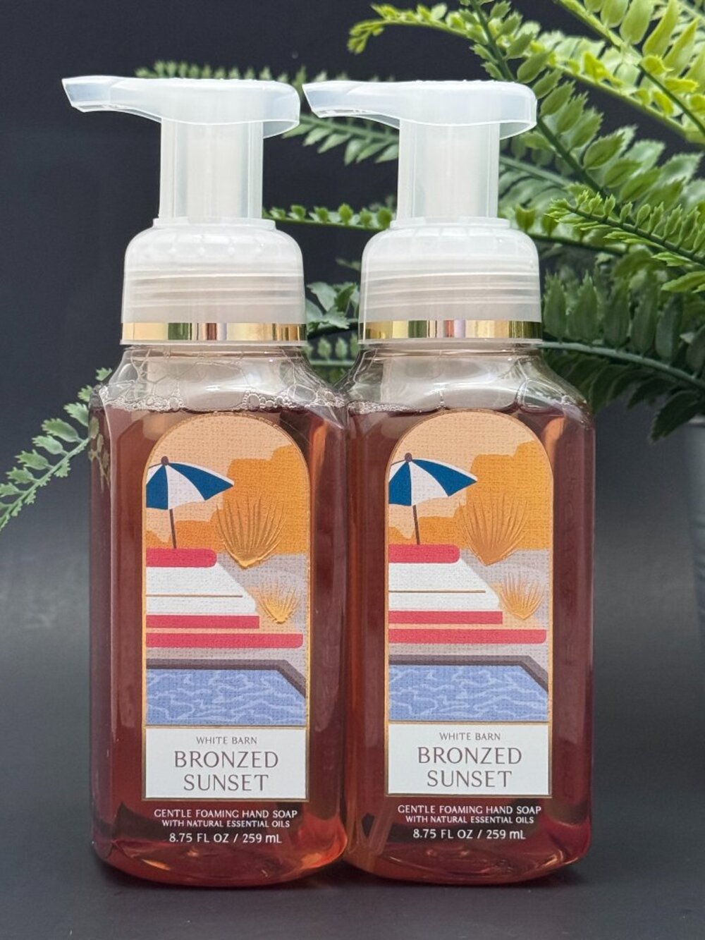 2 Bath & Body Works BBW Bronzed Sunset Gentle Foaming Hand Soaps